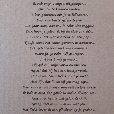 tekst kaart '50 jaar'